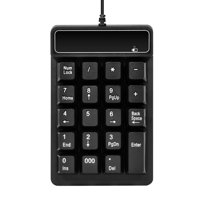 Kadaon USB Number Pad, 19 Keys Waterproof Silent Numeric Keypad with Mini USB Cable, for Laptop/Notebook, Compatible with Windows System - Image 1